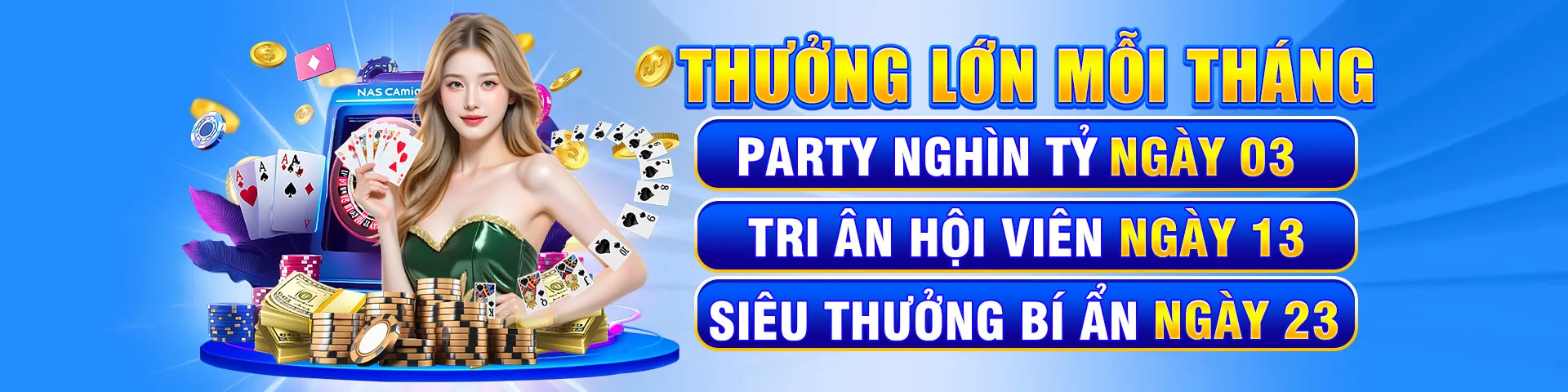 Thưởng nạp tiền hàng tuần và hàng tháng tại Sanvip